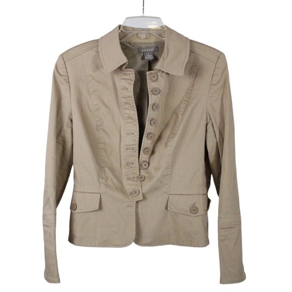Kenar Soft Tencel Shirt Jacket Blazer Tan Button Up - Picture 1 of 8